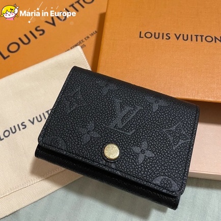 Maria LV/Louis Vuitton Classic Pattern Leather Embossed Card Holder Credit Card Holder Business Card Holder Short Clip B