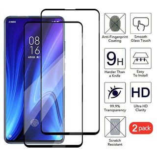 2PCS กระจก Xiaomi Mi 9T Tempered Glass Full Cover Glass Xiaomi Mi9T Screen Protector กระจกครอบเต็ม ป้องกันหน้าจอ