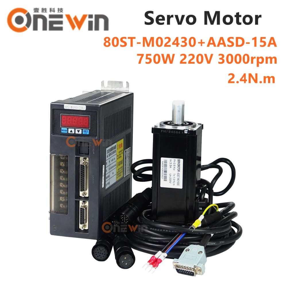 80st-m02430 750w 2.4nm Ac Servo Motor Driver Kit เส้นผ่านศูนย์กลาง 80 ...