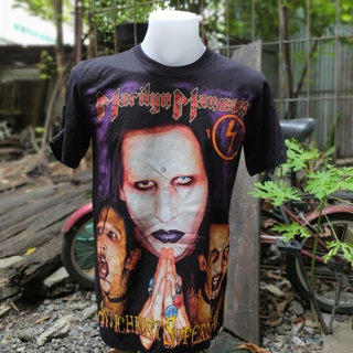 เสื้อวง Marilyn Manson มาริลีนแมนสัน สกรีนจัดเต็ม