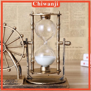 [CHIWANJI] Vintatage Ferris Wheel Hourglass Sand Glass Home Office Decor Gift Gold