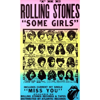 โปสเตอร์ The Rolling Stones เดอะโรลลิงสโตนส์ ตกแต่งผนัง Music Poster โปสเตอร์วินเทจ โปสเตอร์วงดนตรี โปสเตอร์ติดผนัง