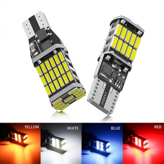 หลอดไฟถอยหลัง LED T15 W16W 921 912 T16 902 พลังงานสูง 4014SMD 1200LM สีขาว แบบเปลี่ยน สําหรับรถยนต์ 45 ชิ้น