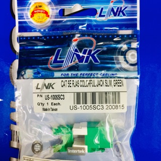 US-1005SC3 Cat5e RJ45 colorful Jack Slim Green Link