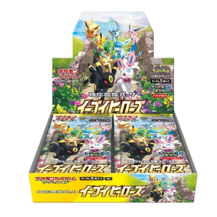 [ ของแท้ ] ( ภาษาญี่ปุ่น , JAPAN )การ์ดเกม การ์ด Pokemon TCG Eevee Heroes Booster Box Japan โปเกม่อน อีวุย ของใหม่