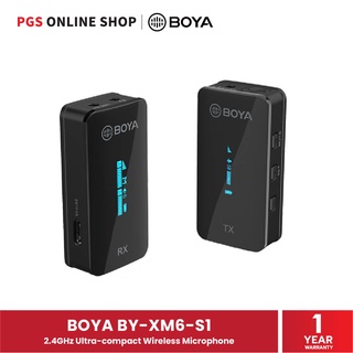 BOYA BY-XM6-S1 (ไมโครโฟนแบบไร้สาย) 2.4GHz Ultra-compact Wireless Microphone