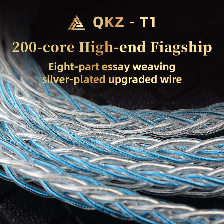 Qkz T1 อัพเกรดสาย 200 สี 8 Strand OFC Silver-plated สําหรับ KZ EDX PRO Castor PRO ZS10 PRO AS16