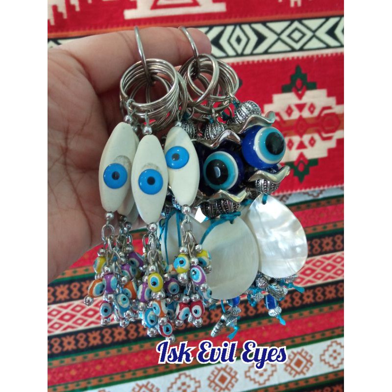 พวงกุญแจ Evil Eyes (ลูกปัดพลาสติก, เรซิ่น)