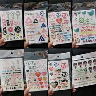 สติกเกอร์​แทททู​ติดร่างกาย​ got7​ twice​ ​seventeen​ exo​ izone wanna​one