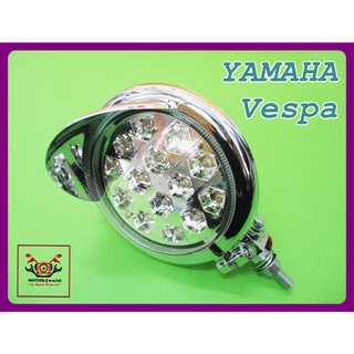 VESPA YAMAHA HEADLAMP "WHITE" SET ACCESSORIES // จานฉาย ไฟหน้า ไฟแต่ง สีขาว ไฟแต่งเวสป้า ไฟแต่ง ยามาฮ่า