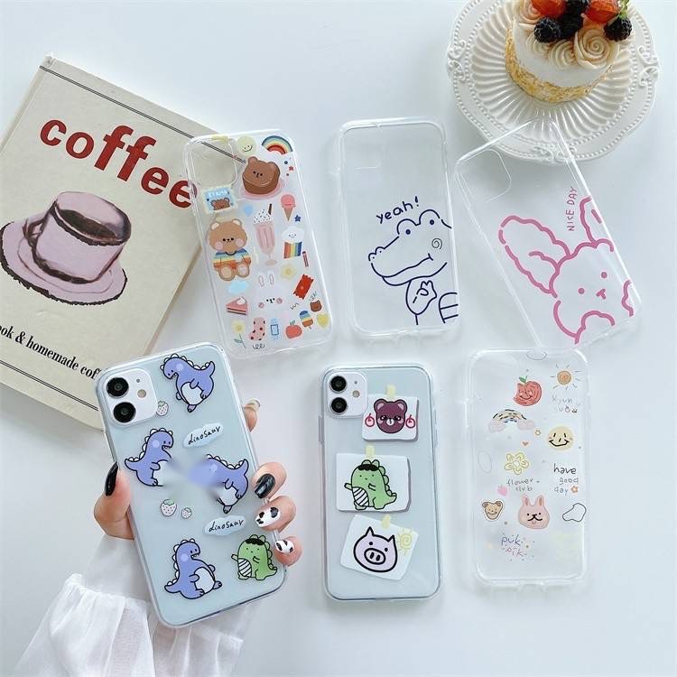 POPPA ส่งจากไทย สินค้า 1 บาท ใช้กับ เคสไอโฟน11 13 14plus 15 pro max XR 12 13pro เคสเกาหลี 6P 7P 8P พสัส X 14plus#901