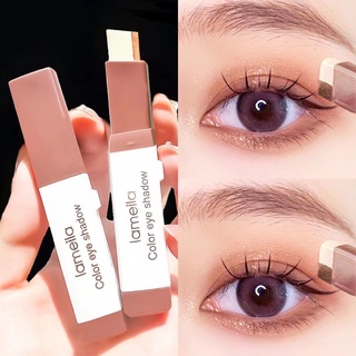 M076 อายแชโดว์แท่งสติ๊ก EyeShadow Stick แต่งตาทูโทน 2 สีใน 1 แท่ง สีสวย เนื้อเนียน กันน้ำ ติดทน