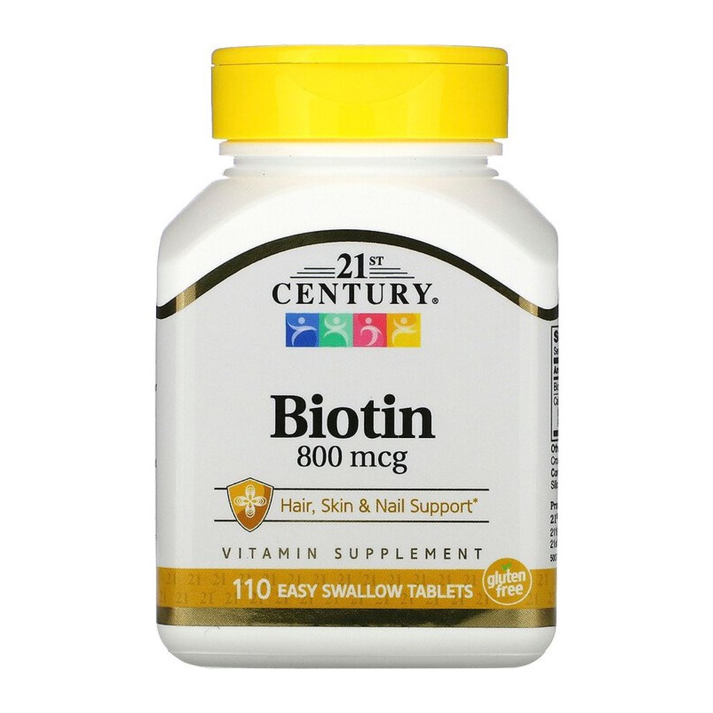 ➳[ พร้อมส่ง ] 21st Century Biotin 800 mcg, 110 เม็ด❧