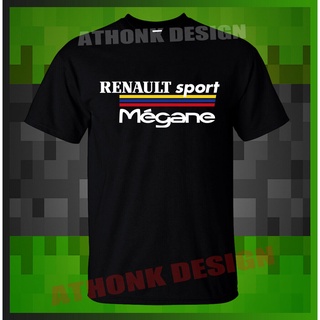 เสื้อยืดสีขาวเสื้อยืด พิมพ์ลายโลโก้ RENAULT MEGANE SPORT สําหรับผู้ชายS-4XL