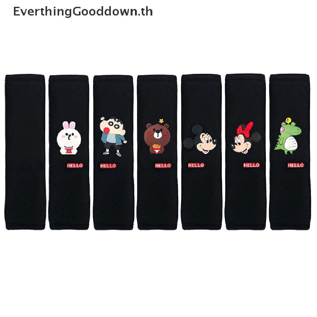 EVER Minnie การ์ตูนเข็มขัดนิรภัยประกันไหล่ฝาครอบชุดตกแต่งรถยนต์น่ารักตกแต่งภายใน TH - รูปที่ 4