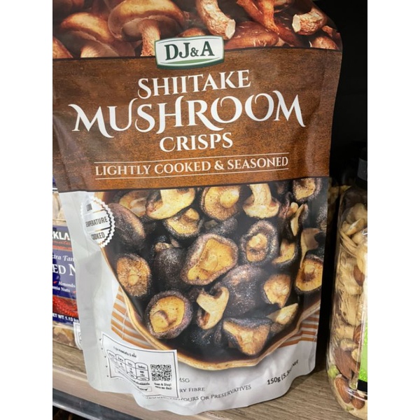 Shitake Mushroom Crisps Lighty Cooked and Seasoned (DJ&A Brand) 150g