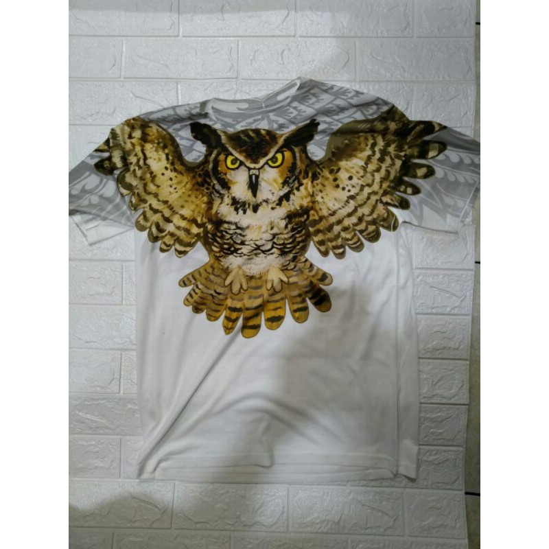 OWL เสื้อยืด FULLPRINT เสื้อยืด 3D เสื้อยืดผู้ชาย 3D พิมพ์เสื้อยืด THAILAND BANGKOK เสื้อยืด OWL T-
