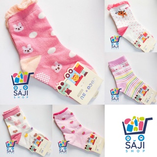 ถุงเท้าเด็กมีกันลื่น COCO BU 16-18 cm. เนื้อดี ลายน่ารัก [ลา…