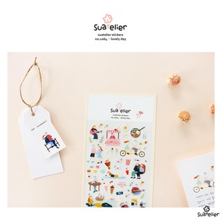 Suatelier : lovely day สติกเกอร์น่ารัก no.1064