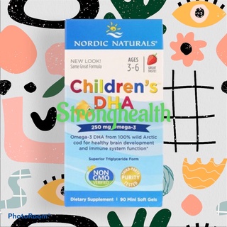 Nordic Naturals, Childrens DHA, Strawberry, 250 mg, 90 Mini Soft Gels