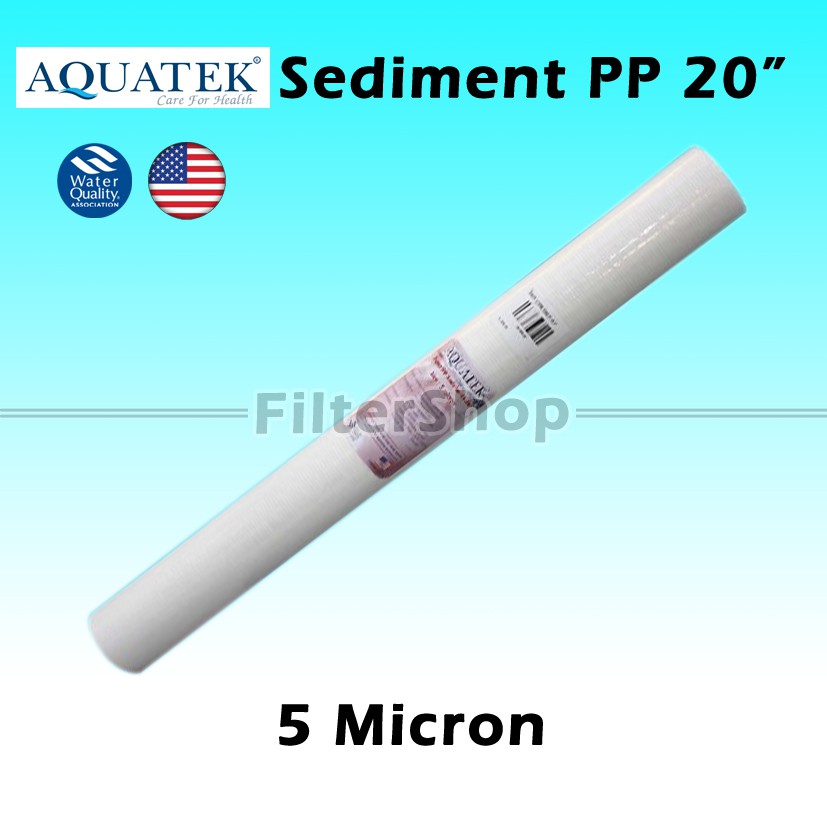 ไส้กรองน้ำSuper PP Sediment ขนาด 20 นิ้ว x 2.5 นิ้ว (5 Micron) ยี่ห้อ AQUATEK
