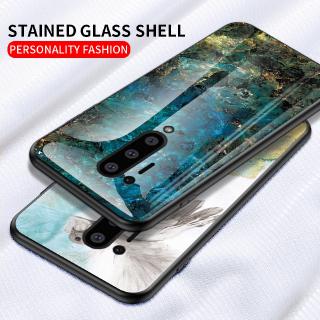 Oneplus 8 Pro 7T Pro 7 Pro 6T 6 Marble Ultra-Thin Gradient Tempered Glass Back Cover Phone Case