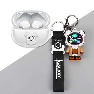 Realme Buds T100 Case Cartoon Creative Bear Keychain Pendant Realme Buds T100 Silicone Soft Case Cute Plush Briquette Creative Lego Building Pendant Realme Buds Air3 Neo Headphone Case Protective Cover Shockproof Case Realme Buds Air3 Neo Cover