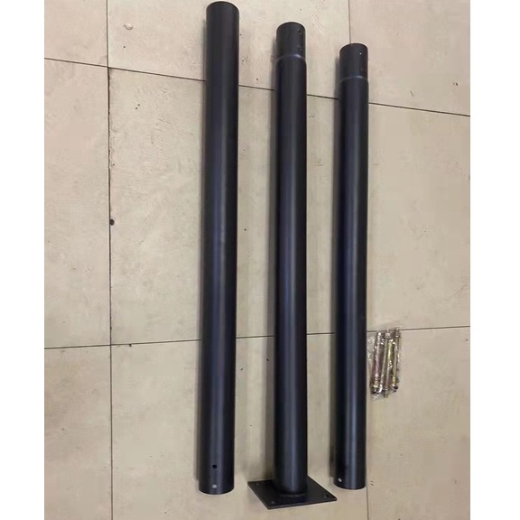 เสาไฟโซล่าเซลล์ UFO เสาไฟเหล็ก UFO เสาไฟ 2นิ้ว 3นิ้ว สูง2.4M 3M 4M เสาไฟแบบโค้ง เสาอย่าวเดียว ไม่รวม