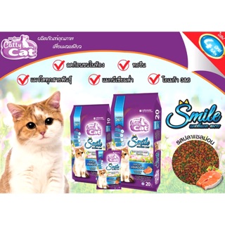 อาหารแมวแคตตี้แคตสมาย Catty Cat Smile รสปลาแซลม่อน 1 KG.