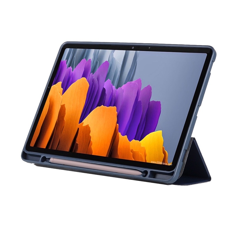 เคสฝาพับ Samsung Galaxy Tab S7plus 12.4 (2020) SM-T970/T975 มีช่องใส่ปากกา For:Samsung Galaxy Tab S7fe T735(2021)