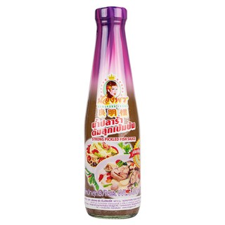 น้องพรน้ำปลาร้าต้มสุกเข้มข้น 300กรัม Nongphon boiled fermented fish sauce 300 grams.