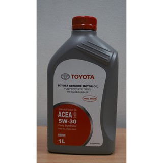 น้ำมันเครื่องสังเคราะห์แท้โตโยต้าดีเซล TOYOTA  5W-30 แท้ ( 1L )