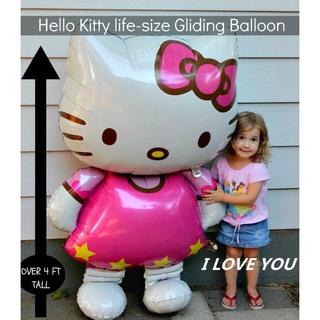 ลูกโป่งฟอยล์อลูมิเนียม ลาย Hello Kitty ขนาดใหญ่ 115x70 ซม. สําหรับตกแต่งปาร์ตี้วันเกิดเด็ก งานแต่งงาน