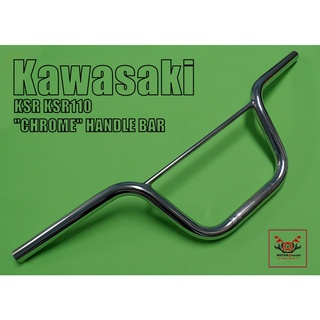 KAWASAKI KSR KSR110 "CHROME" HANDLE BAR  // มือจับ แฮนด์ แฮนด์รถมอเตอร์ไซค์ ชุบ (กว้าง 10 ซม.) (ยาว 66 ซม.) (สูง 10 ซม.)