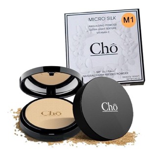 CHO12 แป้ง Cho แป้งโช (สี M1) แป้งไมโครซิลค์  SPF 15 PA ++ 12 g. ( 1 ตลับ )