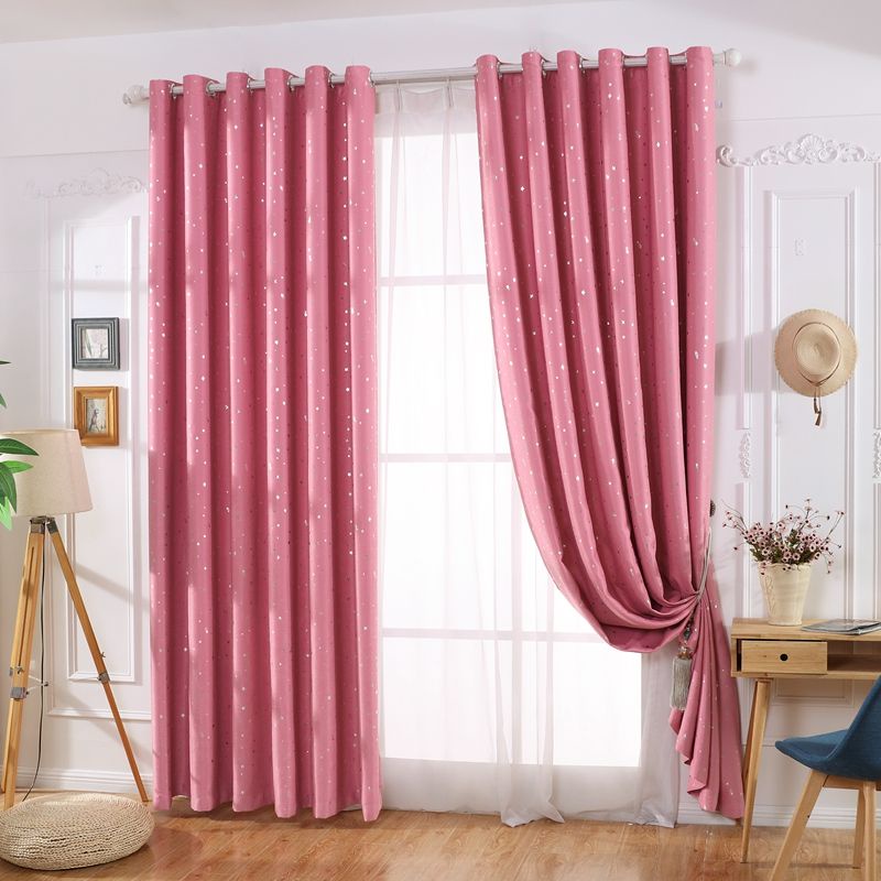 แนะนำ ผ้าม่าน ผ้าม่านหน้าต่าง  ประตู ผ้าม่านกันแสง กันยูวี ลายดาว ราคาพิเศษ มีเก็บเงินปลายทาง