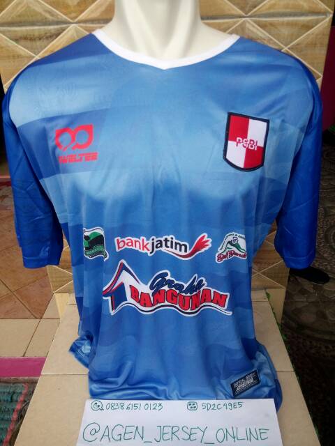 เสื้อ PSBI Blitar Away ORIGINAL 2017 Liga 3 Blue Retro Printing แท้