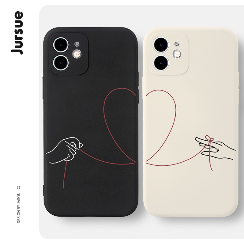 JURSUE คู่การ์ตูนความงามสําหรับ iPhone 17 Air 16 15 14 13 12 11 Pro Max SE 2020 X XR XS 8 7 ip 6S 6 