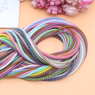 【จัดส่งรวดเร็ว】เกลียวถนอมสายชาร์จหูฟัง 140 ซม. 3 สี ใน 1 55 นิ้ว