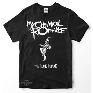 เสื้อยืดผ้าฝ้ายเสื้อยืด พิมพ์ลาย My CHEMICAL ROMANCE THE BLACK PARADE band สไตล์พังก์ร็อคL XL  XXL 3XL