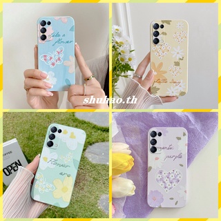 เคส OPPO ภาพวาดสีน้ำมัน ผีเสื้อ OPPO Reno5 เคส OPPO Reno6 5G เคส OPPO Reno7 5G เคส OPPO Reno เคสซิลิโคนนิ่ม สไตล์เกาหลี สําหรับ เคสโทรศัพท์ซิลิโคนทา