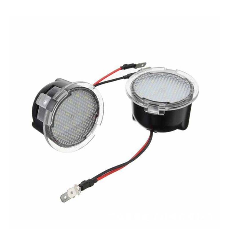 RUN 2 ชิ้นอัพเกรดรถ Body Light LED ภายใต้กระจกมองข้าง Puddle Light สําหรับขอบ