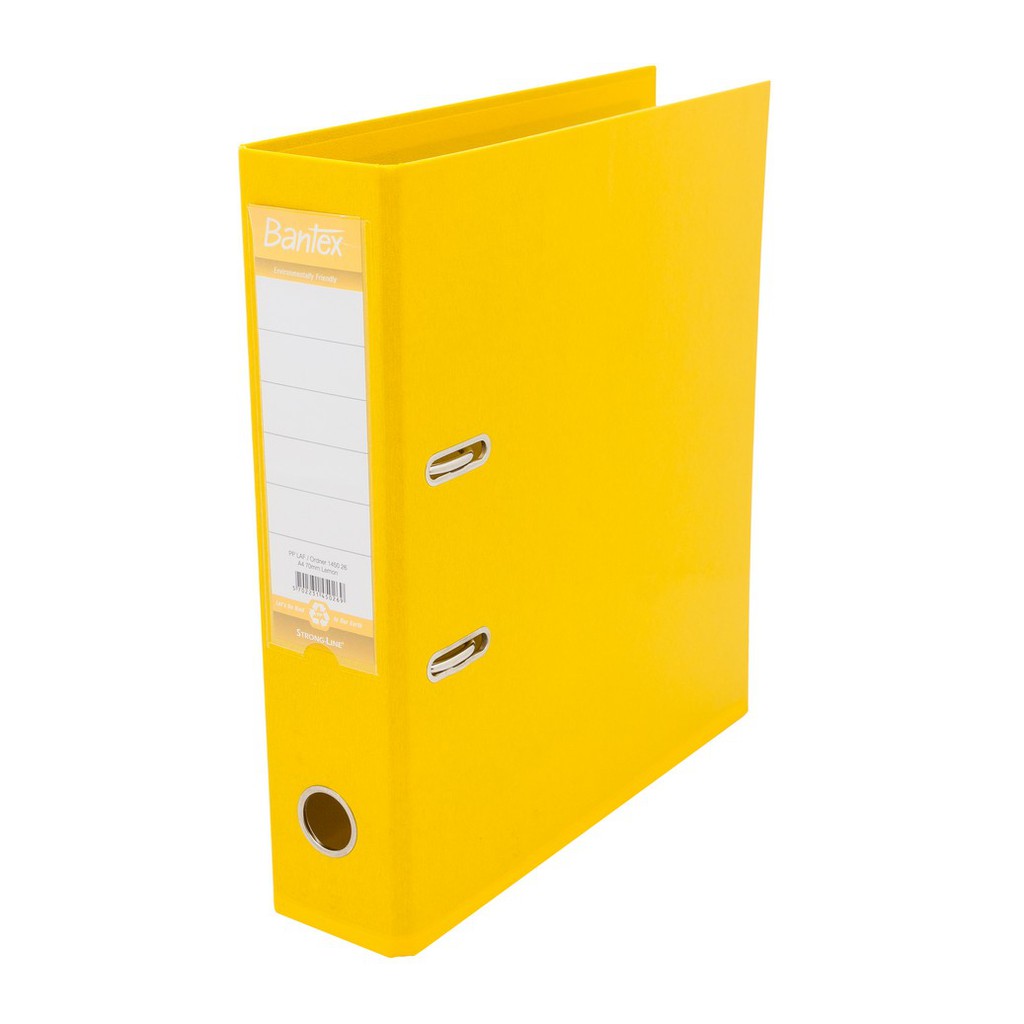 [Zada] Bantex Lever Arch File Ordner Plastic A4 7cm Lemon 1450 26