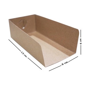 (1000ใบ) ถาดกระดาษรองHotdogใหญ่ ขนาด 6 x 13 x 4 ซม. ฟู้ดเกรด TC087_L_INH100