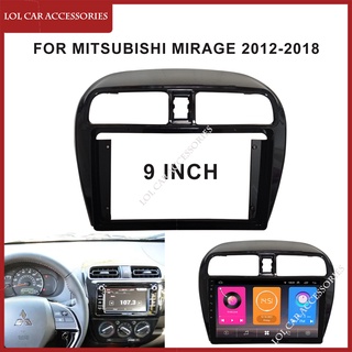 กรอบเครื่องเล่น DVD Gps Mp5 Android 2 Din 9 นิ้ว สําหรับ MITSUBISHI Mirage 2012-2018