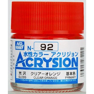 Mr.Hobby สีสูตรน้ำ Acrysion N92 Clear Orange สีน้ำสำหรับพลาสติกโมเดล กันพลา