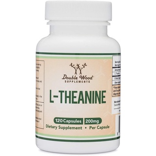 Double Wood L-theanine 200 mg 120 Capsule แอล-ธีอะนีน ลดความเครียด ส่งเสริมการผ่อนคลาย และการนอนหลับอย่างมีคุณภาพ