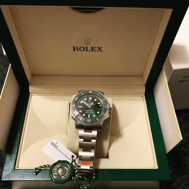 New! นาฬิกา ROLEX Submariner HULK ของใหม่แท้ กล่องใบครบ11/2018 ข้อครบไม่เคยตัด #rolex #submariner #h