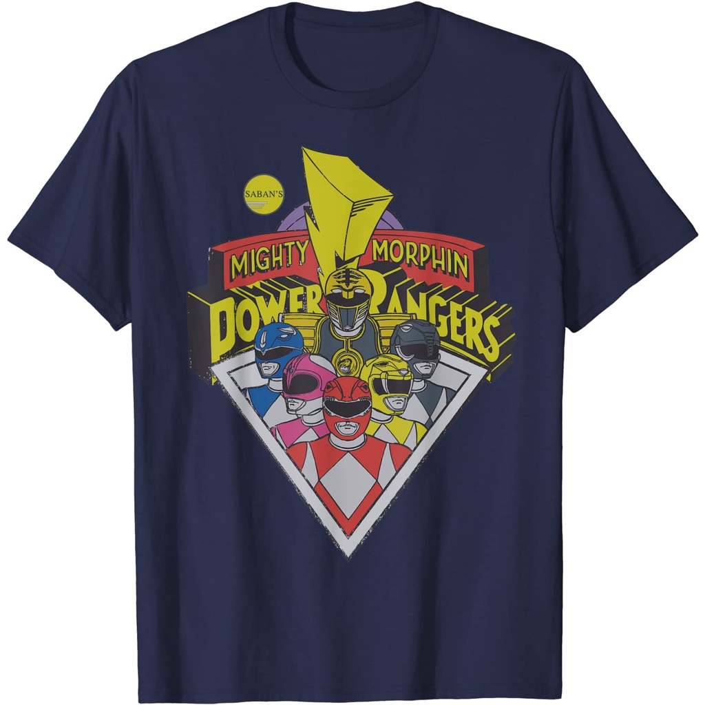 เสื้อยืดวินเทจเสื้อยืด พิมพ์ลายโลโก้ Us Power Rangers 01 สําหรับผู้ใหญ่S-4XL