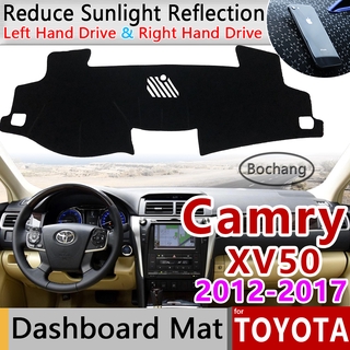 (Bochang) สำหรับToyota Camry 50 Xv50 2012 ~ 2017กันลื่นMatแผ่นคลุมแผงหน้าปัดรถยนต์Sunshadeพรมแดชแมทอุปกรณ์เสริมรถยนต์